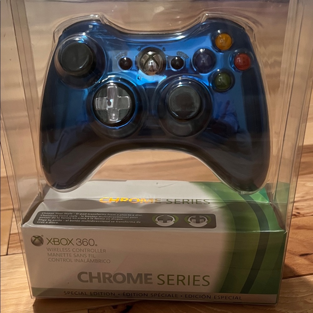 XBOX 360 Special Edition Chrome Series Wireless Controller - Blue New NWT